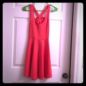 Pink skater skirt dress